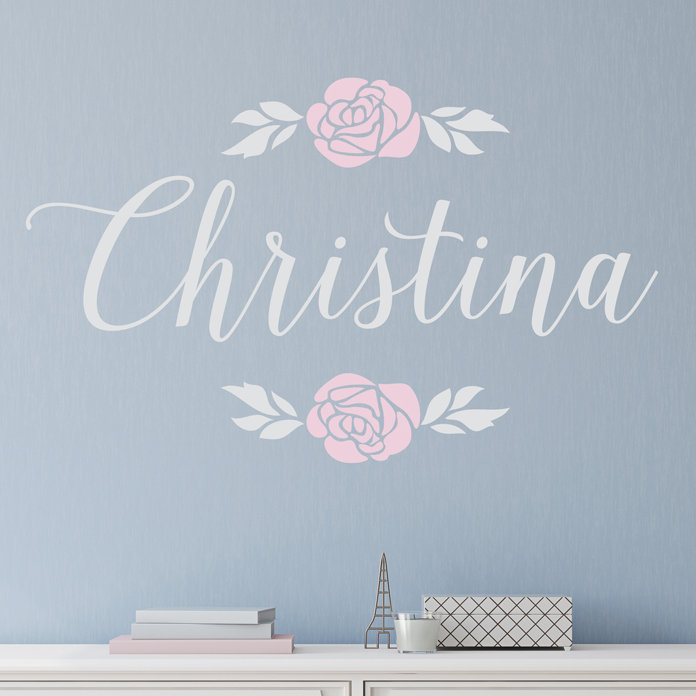 Alphabet Garden Designs Vintage Rose Personalized Wall Decal & Reviews